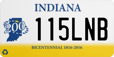IN license plate 115LNB