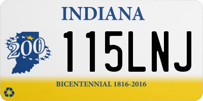 IN license plate 115LNJ