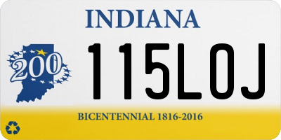 IN license plate 115LOJ