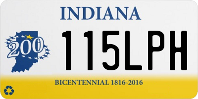 IN license plate 115LPH