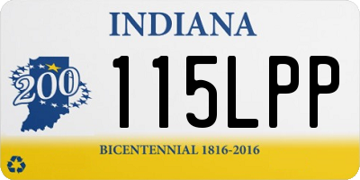 IN license plate 115LPP