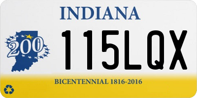 IN license plate 115LQX