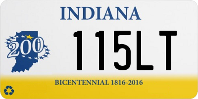 IN license plate 115LT