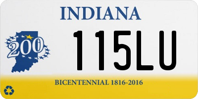 IN license plate 115LU