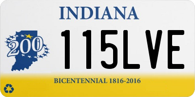 IN license plate 115LVE