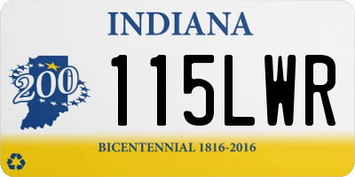 IN license plate 115LWR