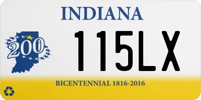 IN license plate 115LX