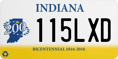 IN license plate 115LXD