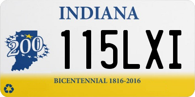 IN license plate 115LXI