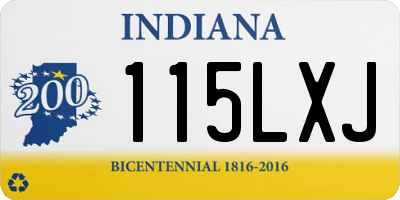IN license plate 115LXJ
