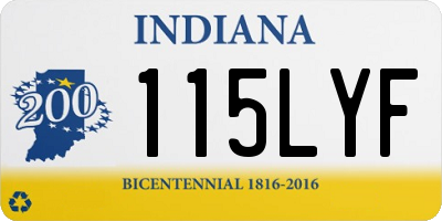 IN license plate 115LYF