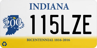 IN license plate 115LZE