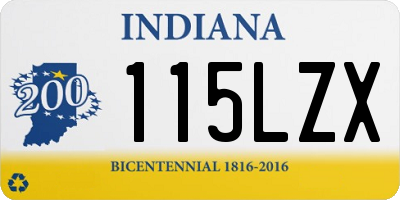 IN license plate 115LZX