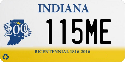 IN license plate 115ME