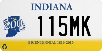 IN license plate 115MK