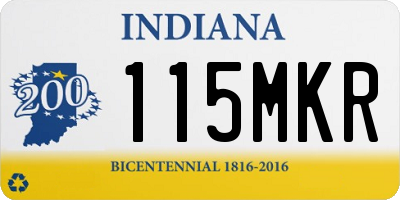 IN license plate 115MKR