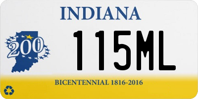 IN license plate 115ML