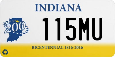 IN license plate 115MU