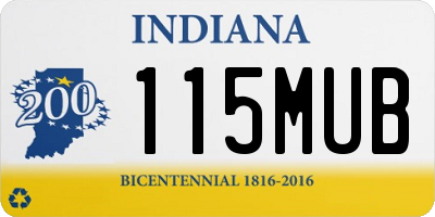 IN license plate 115MUB