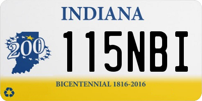 IN license plate 115NBI