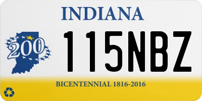 IN license plate 115NBZ