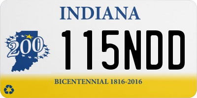 IN license plate 115NDD