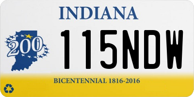 IN license plate 115NDW