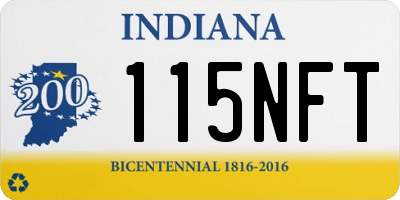 IN license plate 115NFT