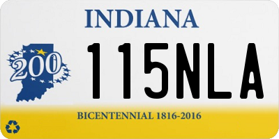 IN license plate 115NLA