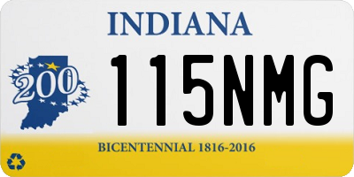 IN license plate 115NMG