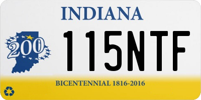 IN license plate 115NTF