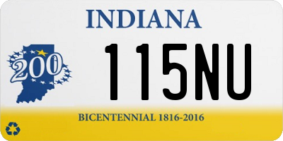 IN license plate 115NU