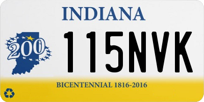 IN license plate 115NVK