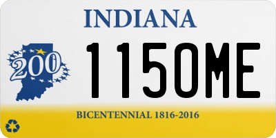 IN license plate 115OME