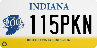 IN license plate 115PKN