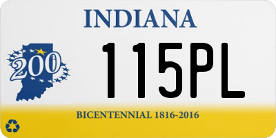 IN license plate 115PL