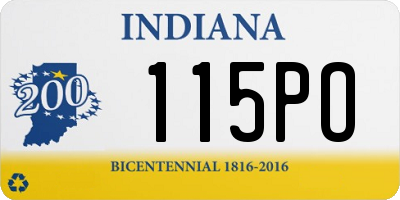 IN license plate 115PO