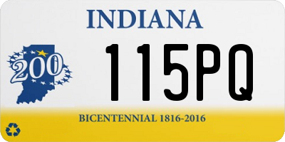 IN license plate 115PQ