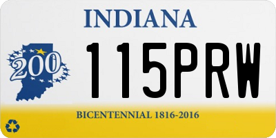 IN license plate 115PRW