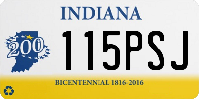 IN license plate 115PSJ