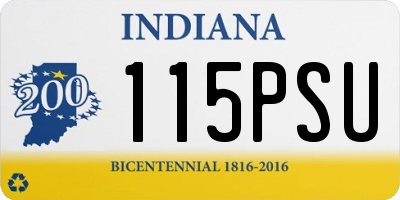 IN license plate 115PSU