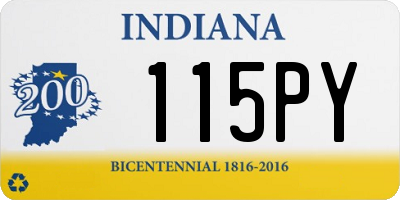 IN license plate 115PY