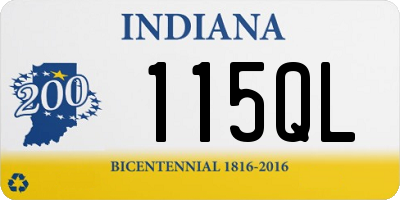 IN license plate 115QL