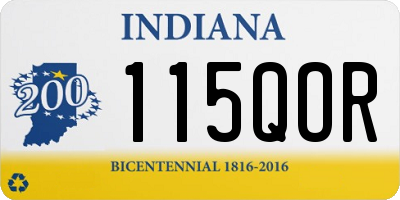 IN license plate 115QOR