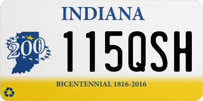 IN license plate 115QSH