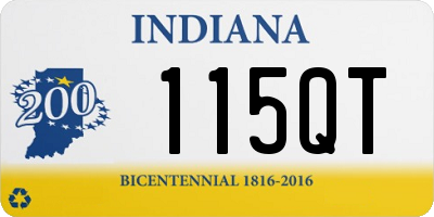 IN license plate 115QT