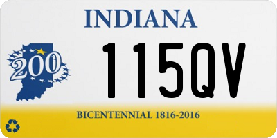 IN license plate 115QV