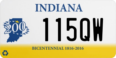 IN license plate 115QW