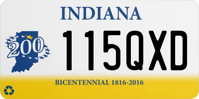 IN license plate 115QXD