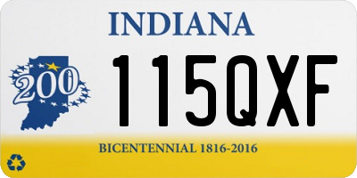 IN license plate 115QXF